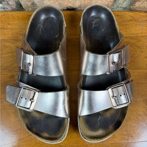 Rose gold birkenstocks